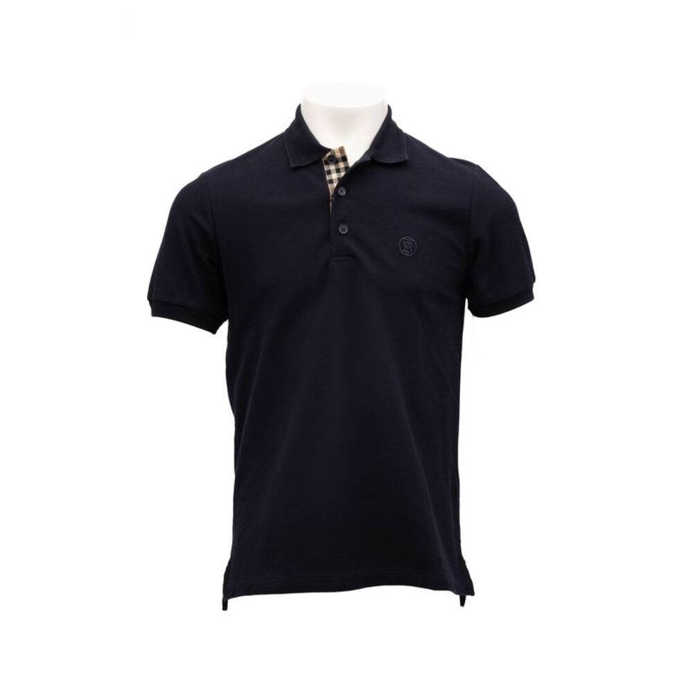 Burberry Coal Blue Cotton Polo Men's Shirt